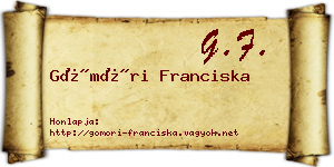 Gömöri Franciska névjegykártya
